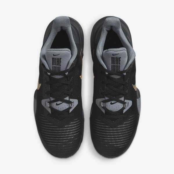 Men's Nike Air Max Impact 3 Basketball Shoes Black / Grey / Dark Grey / Metal Gold | NK940NSF