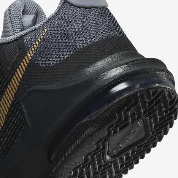 Men's Nike Air Max Impact 3 Basketball Shoes Black / Grey / Dark Grey / Metal Gold | NK940NSF