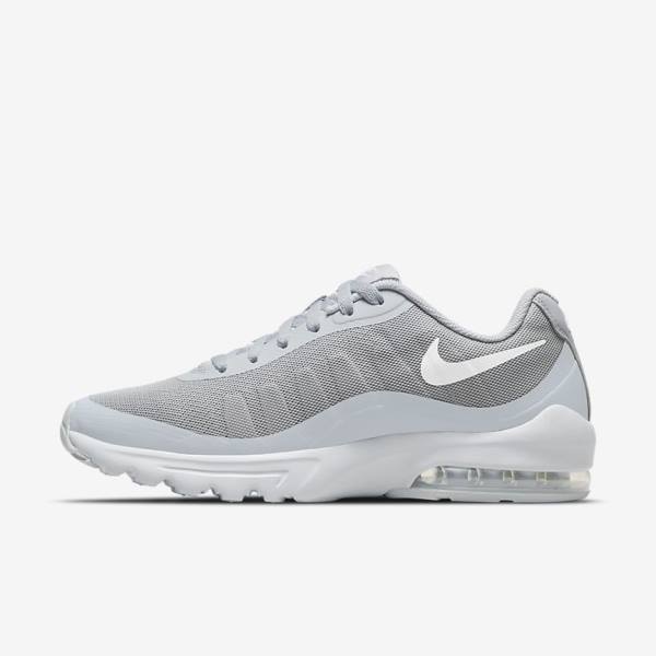 Men\'s Nike Air Max Invigor Trainers Grey / White | NK352ZPH