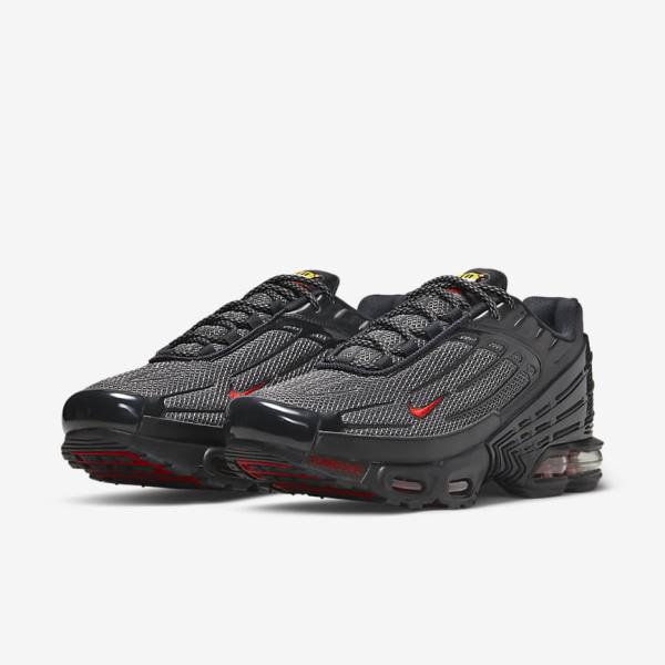 Men's Nike Air Max Plus 3 Trainers Black / Silver / Red | NK394DLB