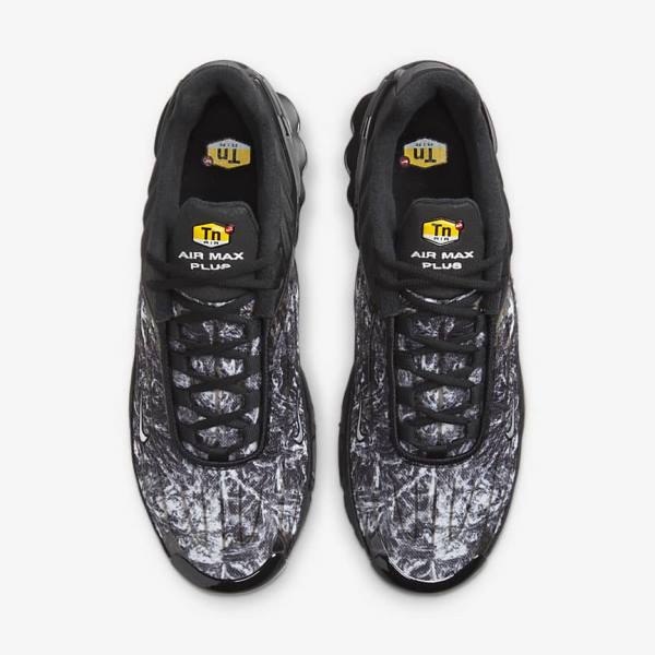 Men's Nike Air Max Plus 3 Trainers Black / Dark Grey / White | NK613FYN