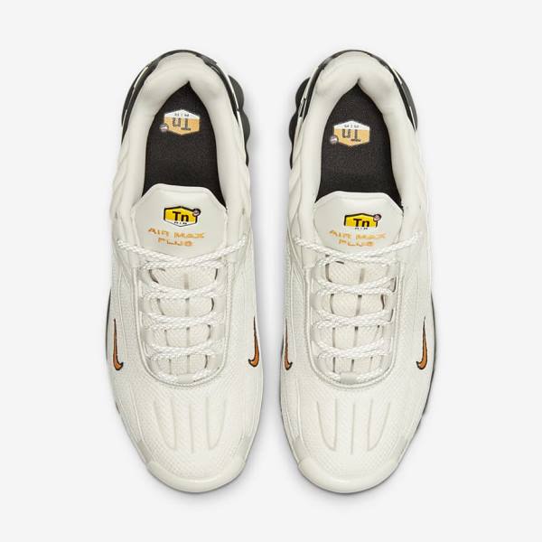 Men's Nike Air Max Plus 3 Trainers Light Beige / Black / Silver / Gold | NK146QNY