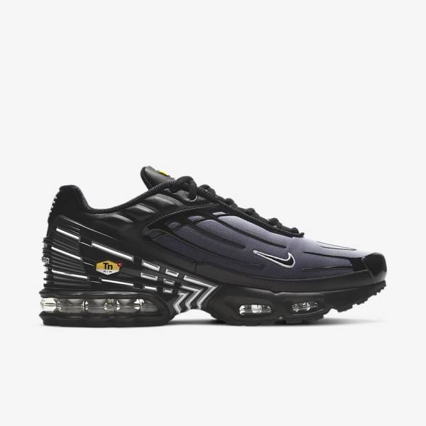 Men's Nike Air Max Plus III Trainers Black / White | NK102YVR