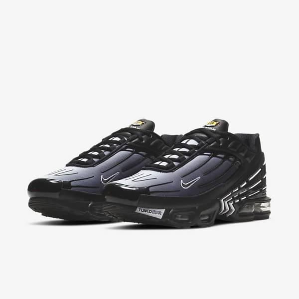 Men's Nike Air Max Plus III Trainers Black / White | NK102YVR