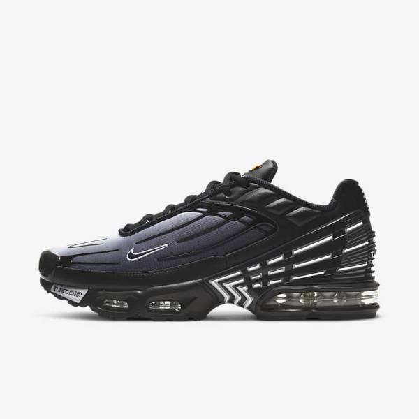 Men\'s Nike Air Max Plus III Trainers Black / White | NK102YVR