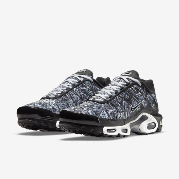 Men's Nike Air Max Plus Trainers Black / White / Dark Grey / Black | NK237CQE