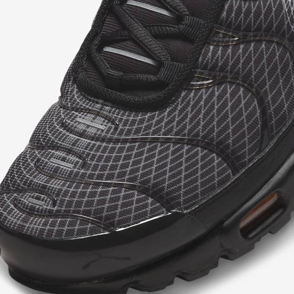 Men's Nike Air Max Plus Trainers Black / Orange / Grey / White | NK745VUW