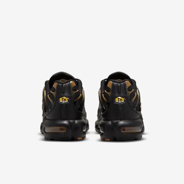 Men's Nike Air Max Plus Trainers Black / Brown / Gold | NK815EZQ