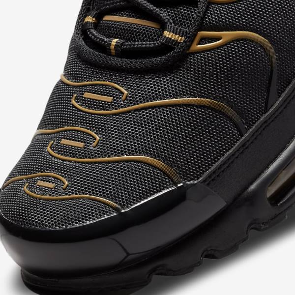 Men's Nike Air Max Plus Trainers Black / Brown / Gold | NK815EZQ