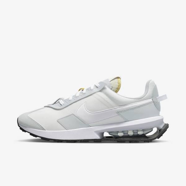 Men\'s Nike Air Max Pre-Day Trainers White / Platinum / Grey / White | NK841LOE