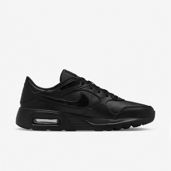 Men's Nike Air Max SC Leather Trainers Black | NK549JAS