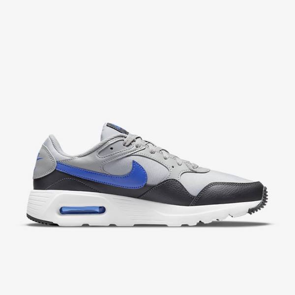 Men's Nike Air Max SC Trainers Light Grey / Dark Grey / White / Royal | NK615EWX