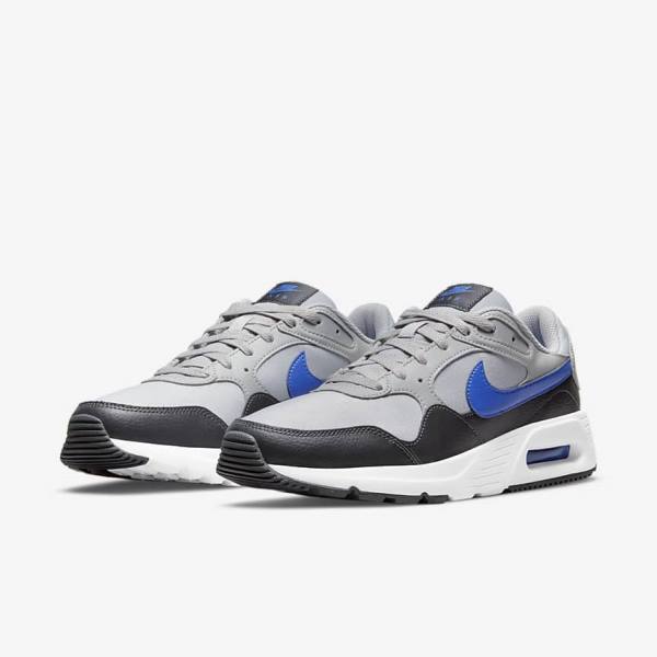 Men's Nike Air Max SC Trainers Light Grey / Dark Grey / White / Royal | NK615EWX