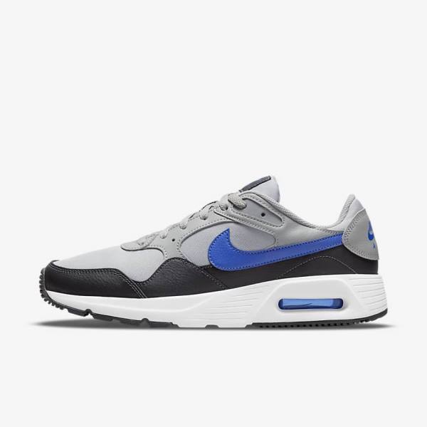 Men\'s Nike Air Max SC Trainers Light Grey / Dark Grey / White / Royal | NK615EWX