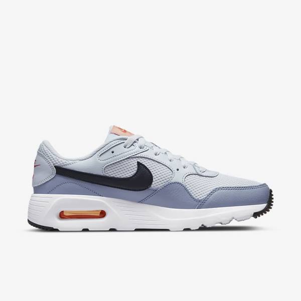 Men's Nike Air Max SC Trainers Platinum / White / Black | NK642AVN