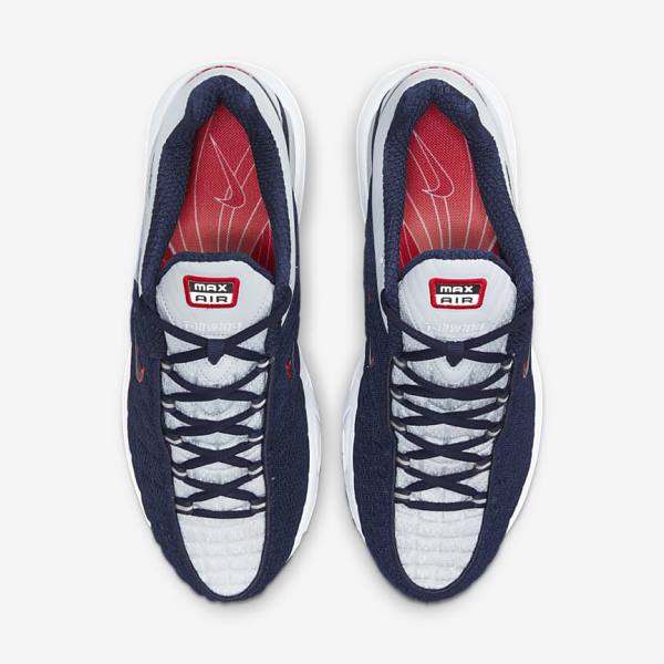 Men's Nike Air Max Tailwind V SP Trainers Navy / Platinum / White / Red | NK357EZF