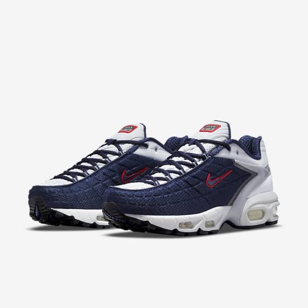 Men's Nike Air Max Tailwind V SP Trainers Navy / Platinum / White / Red | NK357EZF