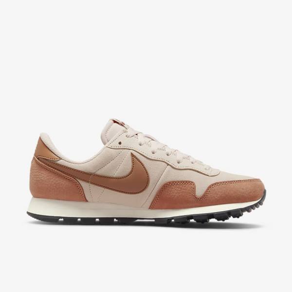 Men's Nike Air Pegasus 83 PRM Trainers Khaki Grey / Khaki Rose / Light Brown / Red | NK702UDE