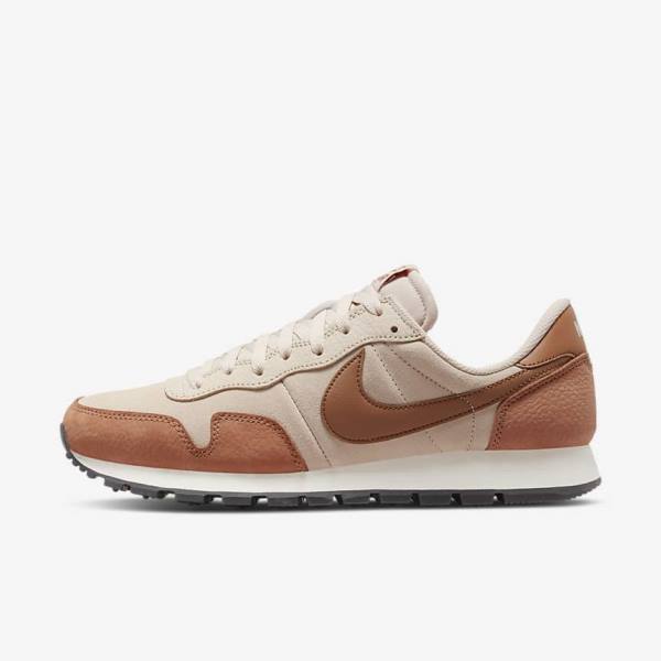 Men\'s Nike Air Pegasus 83 PRM Trainers Khaki Grey / Khaki Rose / Light Brown / Red | NK702UDE