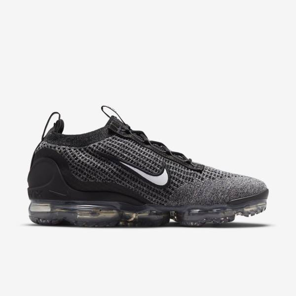 Men's Nike Air VaporMax 2021 FK Trainers Black / White / Dark Grey / Black | NK043JZP