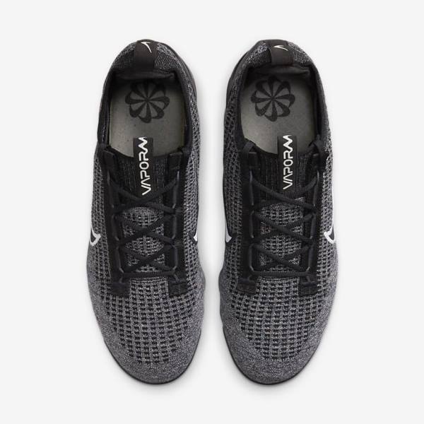 Men's Nike Air VaporMax 2021 FK Trainers Black / White / Dark Grey / Black | NK043JZP