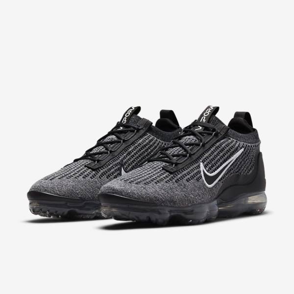 Men's Nike Air VaporMax 2021 FK Trainers Black / White / Dark Grey / Black | NK043JZP