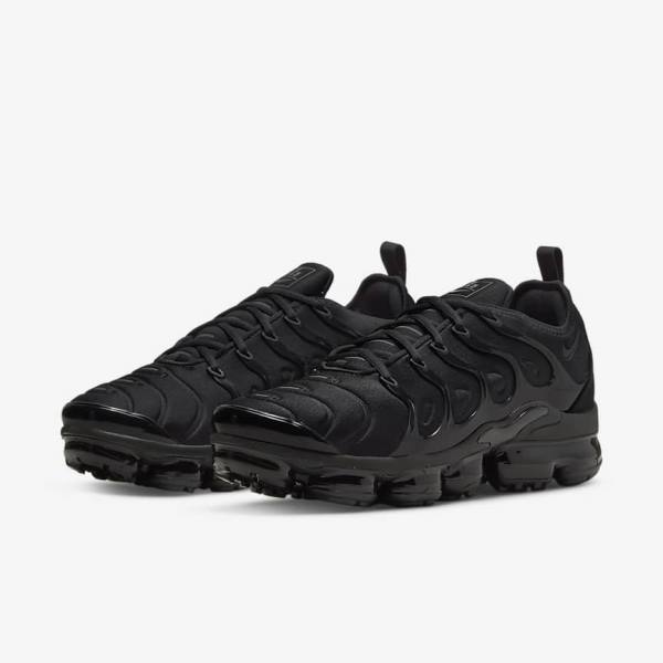 Men's Nike Air VaporMax Plus Trainers Black / Dark Grey | NK456FDX