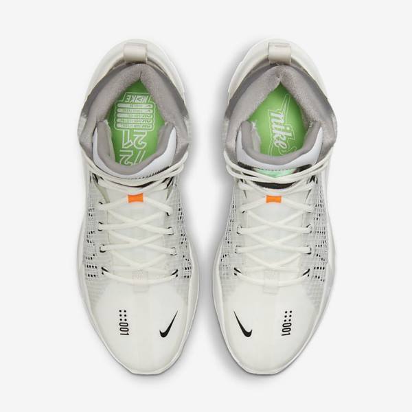 Men's Nike Air Zoom G.T. Jump Basketball Shoes White / Black / White | NK403YGO