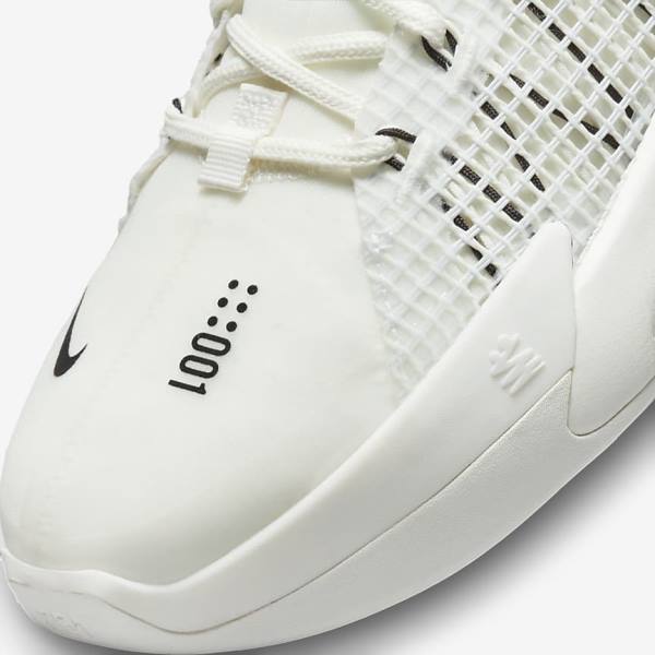 Men's Nike Air Zoom G.T. Jump Basketball Shoes White / Black / White | NK403YGO