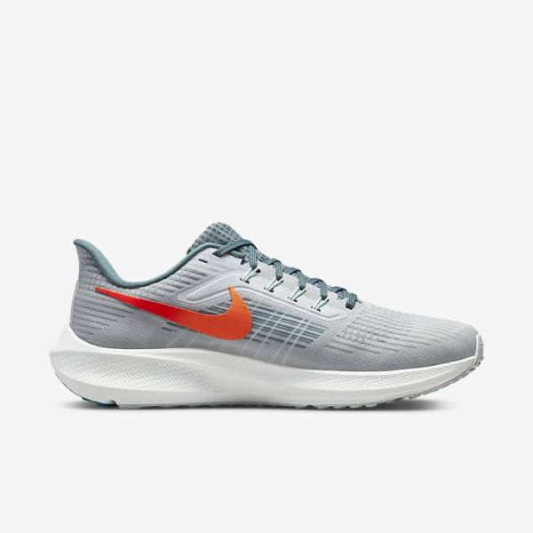 Men's Nike Air Zoom Pegasus 39 Road Running Shoes Platinum / Orange | NK859XFT