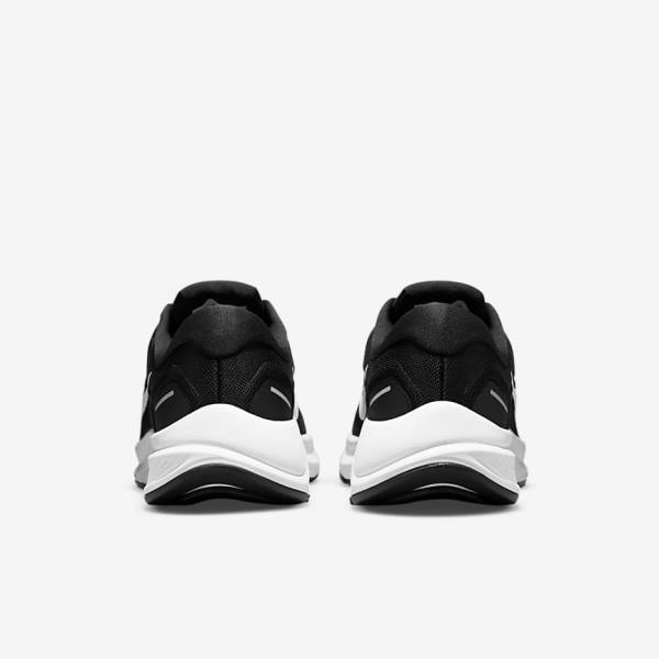 Men's Nike Air Zoom Structure 24 Road Running Shoes Black / White | NK250VLX