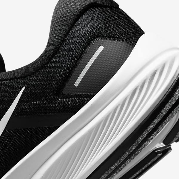 Men's Nike Air Zoom Structure 24 Road Running Shoes Black / White | NK250VLX