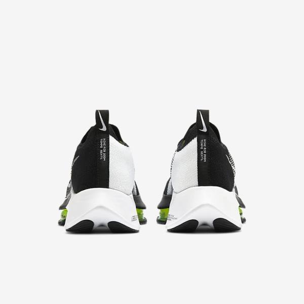 Men's Nike Air Zoom Tempo NEXT% Road Running Shoes Black / White | NK501BEW