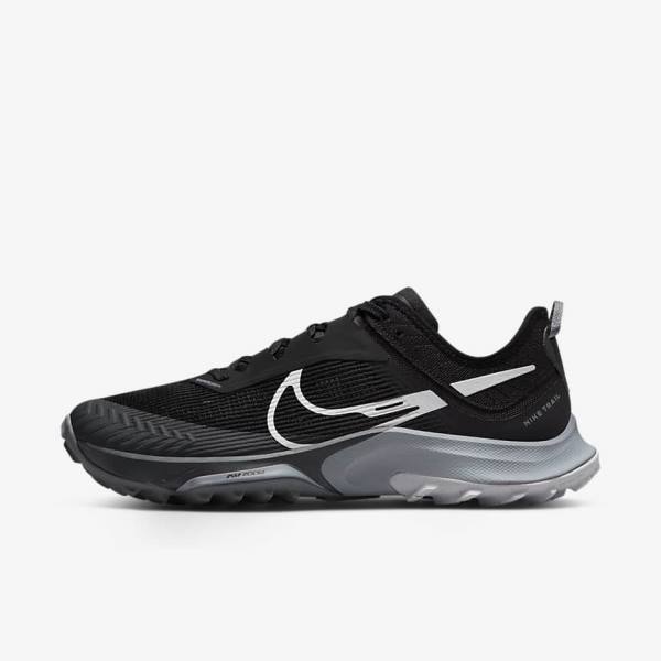 Men\'s Nike Air Zoom Terra Kiger 8 Trail Running Shoes Black / Dark Grey / Platinum | NK613HMB