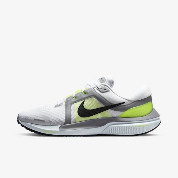 Men\'s Nike Air Zoom Vomero 16 Running Shoes White / Grey / Black | NK750AUV