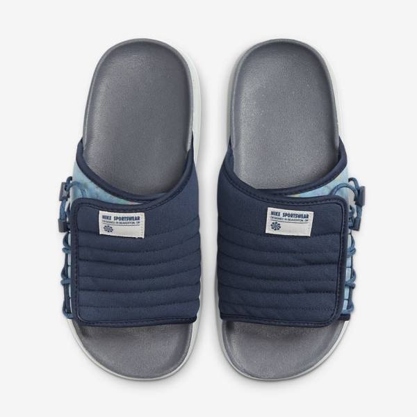 Men's Nike Asuna 2 Next Nature Slides Navy / Grey / Dark Grey / Navy | NK513IXK