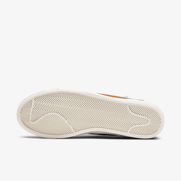 Men's Nike Blazer Low 77 Jumbo Trainers White / Grey / Orange | NK658JTV