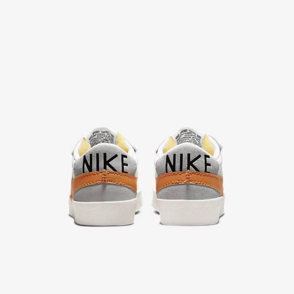 Men's Nike Blazer Low 77 Jumbo Trainers White / Grey / Orange | NK658JTV