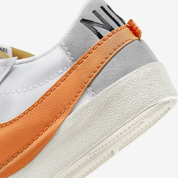 Men's Nike Blazer Low 77 Jumbo Trainers White / Grey / Orange | NK658JTV