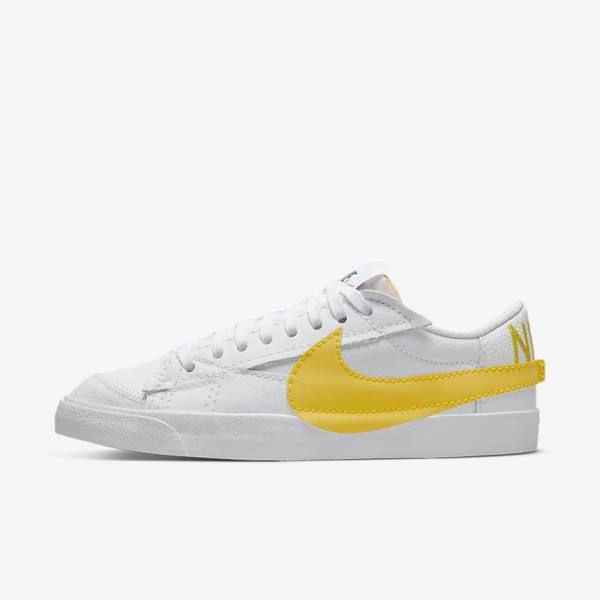 Men\'s Nike Blazer Low Jumbo Trainers White / Black / Orange | NK397VSX