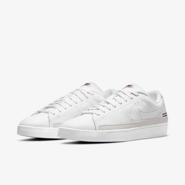 Men's Nike Blazer Low X Trainers White / Light Blue / White | NK391NBA