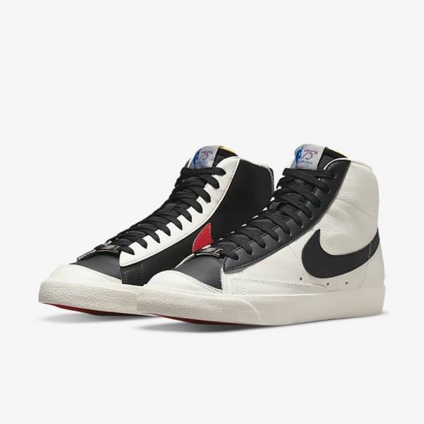 Men's Nike Blazer Mid 77 EMB Trainers Red / Black | NK894AWZ