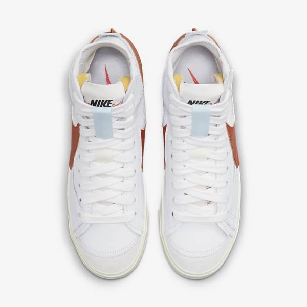 Men's Nike Blazer Mid 77 Jumbo Trainers White / Dark | NK216IQR