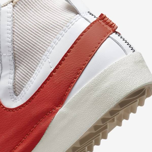 Men's Nike Blazer Mid 77 Jumbo Trainers White / Red | NK708NIH