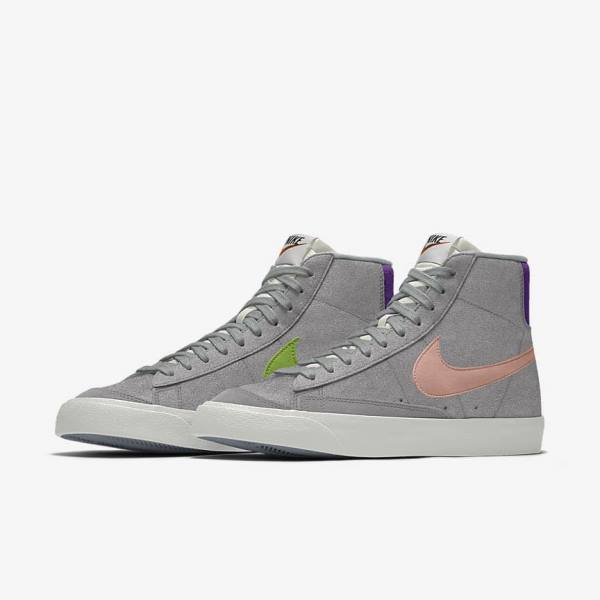 Men's Nike Blazer Mid By You Custom Trainers Multicolor | NK430RBG