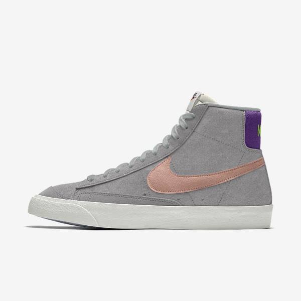 Men\'s Nike Blazer Mid By You Custom Trainers Multicolor | NK430RBG