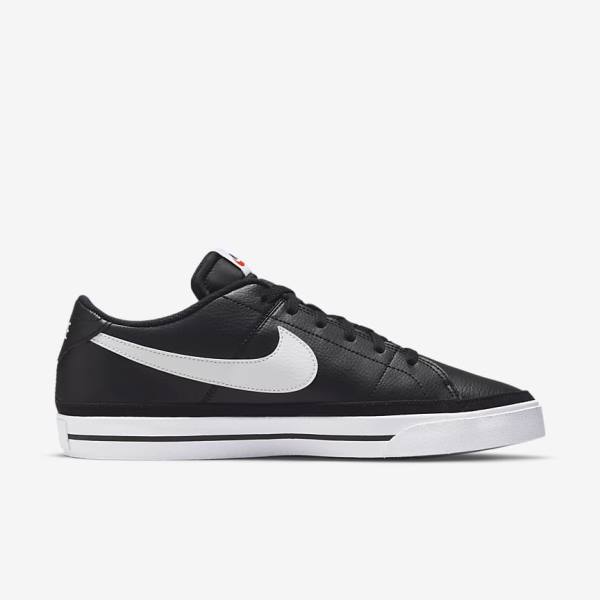 Men's Nike Court Legacy Trainers Black / White | NK167RLC