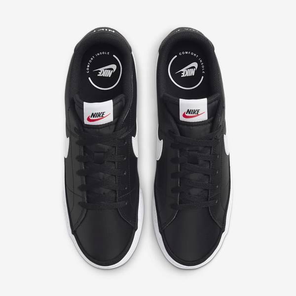 Men's Nike Court Legacy Trainers Black / White | NK167RLC