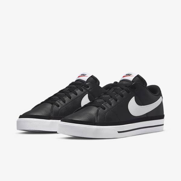 Men's Nike Court Legacy Trainers Black / White | NK167RLC