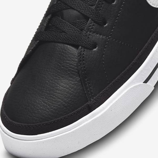 Men's Nike Court Legacy Trainers Black / White | NK167RLC